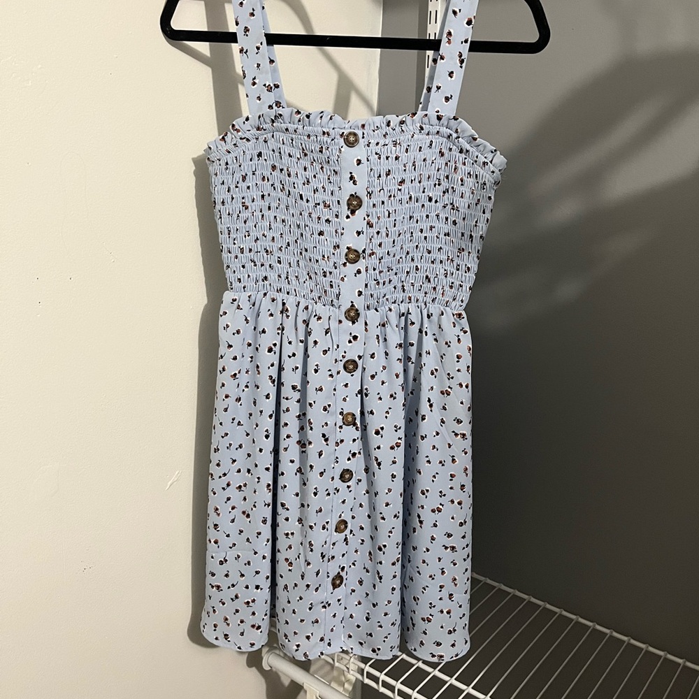 Blue medium flowery dress